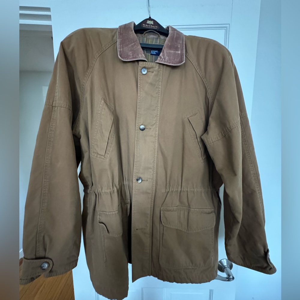 Vintage GAP Barn Coat with Leather trim